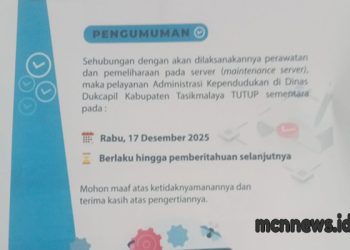 Disdukcapil Tasikmalaya tutup