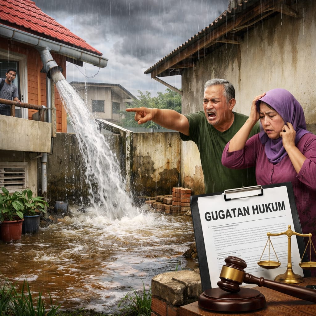 Awas, Aliran Air Hujan ke Rumah Tetangga Bisa Berujung Gugatan Hukum